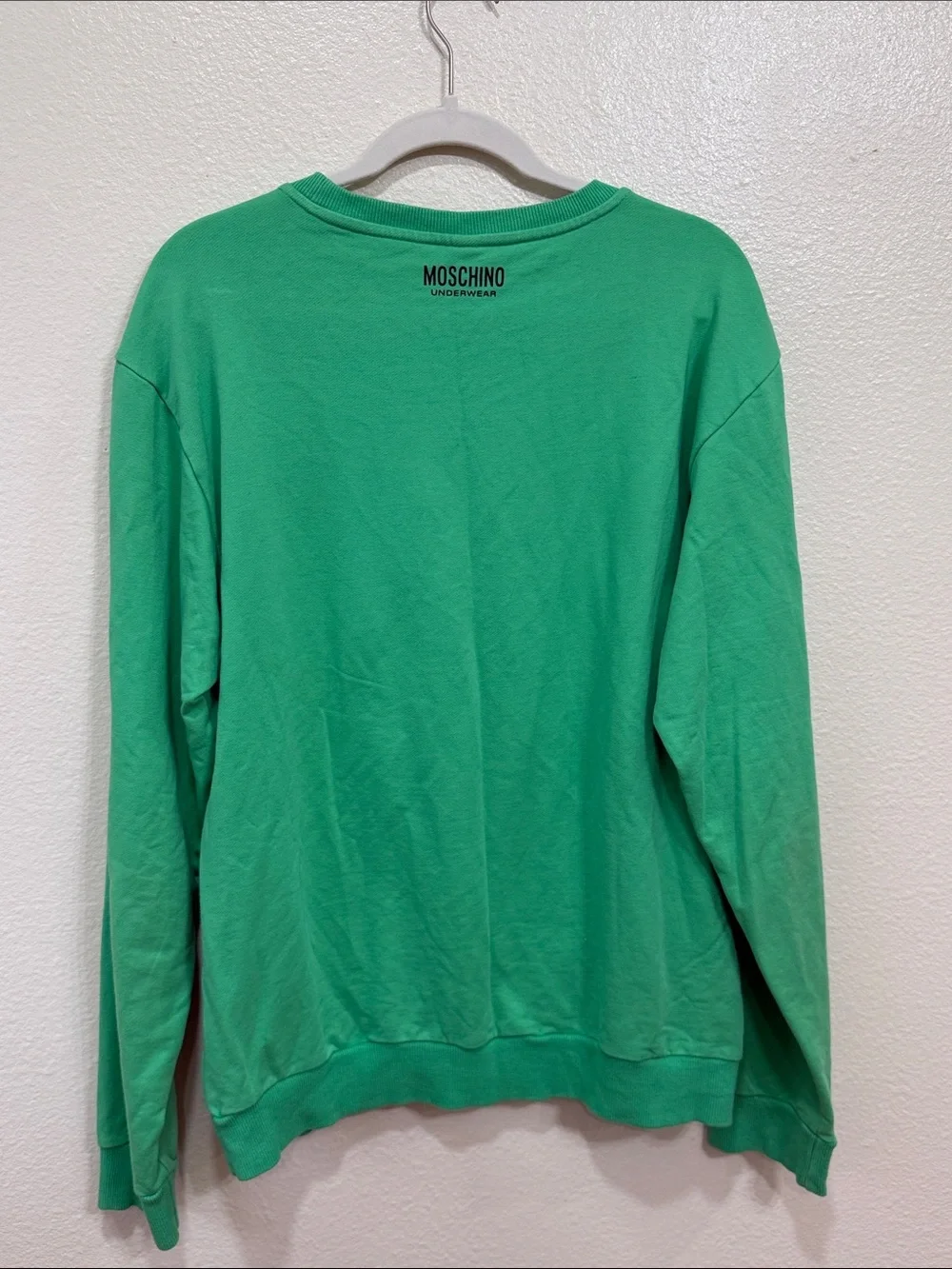 Moschino Underwear Men’s Green Crewneck Sweatshirt Size Large